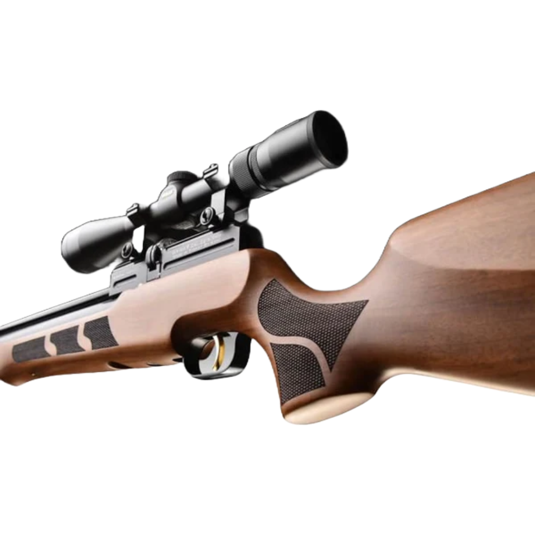 Kral Puncher W- Walnut 5.5MM PCP with Adjustable Power, Supplied with 2 Magazines