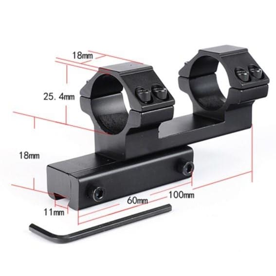 Dovetail Off-Set Scope Mount for 30mm Scope Tubes