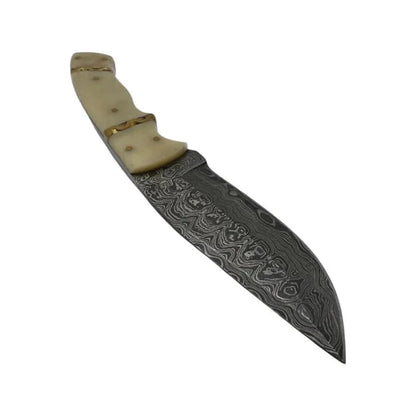 Handmade Damascus Steel Knife - 120mm Blade