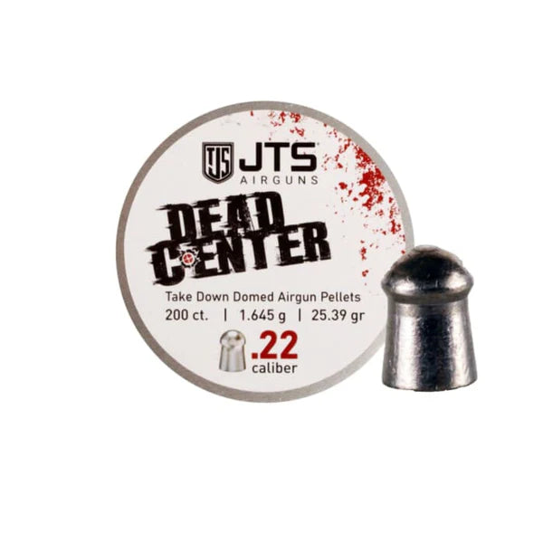 JAC113 JTS Dead Center Precision .22 Cal 25.39 Grain Domed Pellets / 200qt