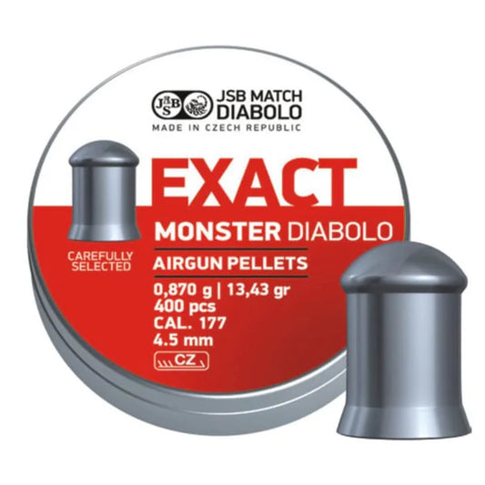 JSB Diabolo Exact Monster 4.52mm .177 Cal 13.43 Grain Airgun Pellets, 400 pc