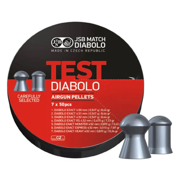 JSB Diabolo Exact Test Packs 4.5mm .177 Cal Airgun Pellets