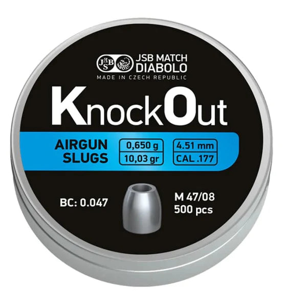 JSB Knock Out Airgun Slugs .177/4.51 10.03gr /500