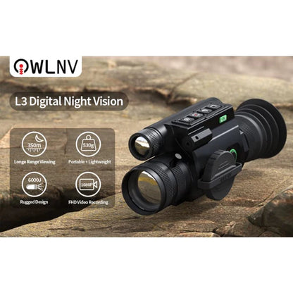 OWLNV L3-LRF Digital Night Vision Rifle Scope with Laser Range Finder For Nighttime and Daytime SKU:P-ST-TE/L3-OWL