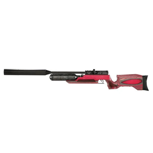 RAW HM1000X LRT Red Laminate PCP Air Rifle in 5.5mm 480cc