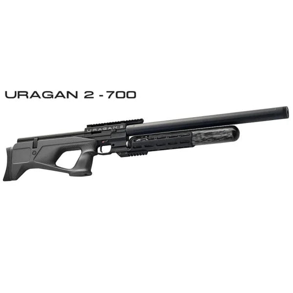 Uragan 2 PCP Air Rifle, Black Synthetic Stock, 700mm Barrel, 5.5mm