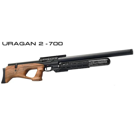 Uragan 2 PCP Air Rifle, Walnut Stock, 700mm Barrel, 5.5mm